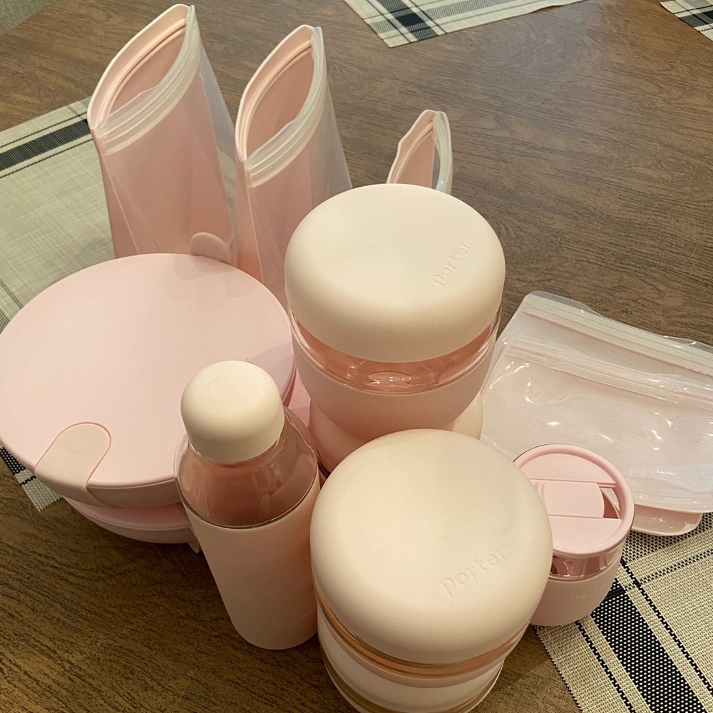 W&P — Blush Pink Assorted Food Storage Items (13 pieces)